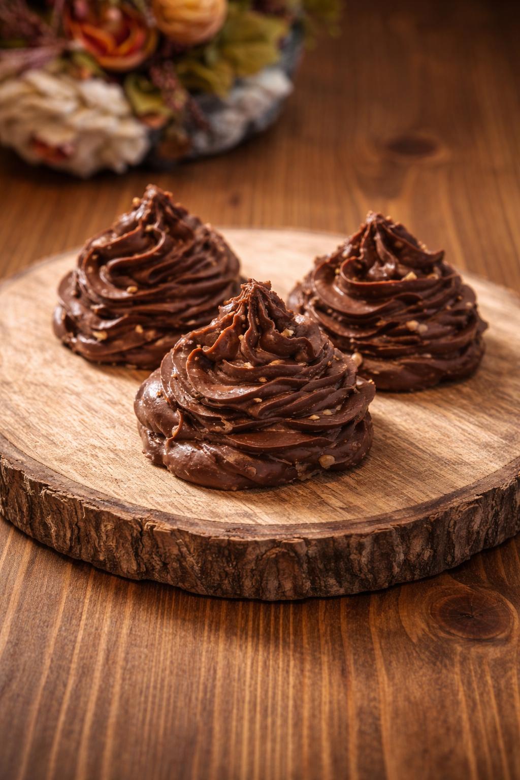 Fiamma al cioccolato con granella di nocciole